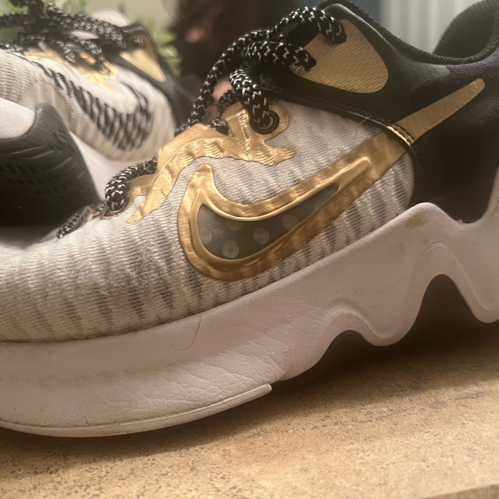 Nike Gold and Black Sneakers
